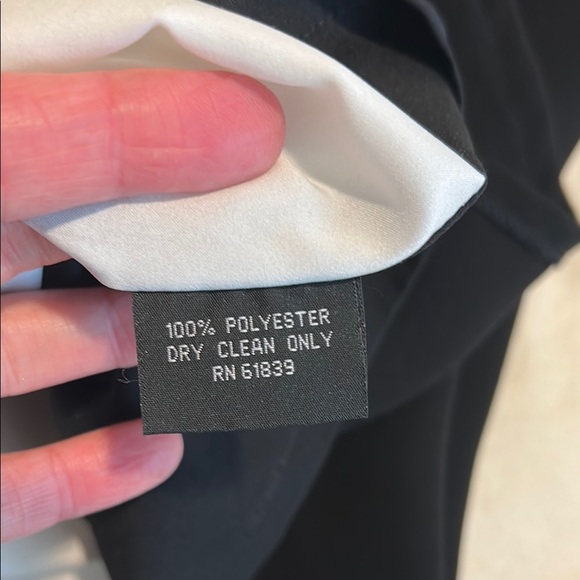 Rickie Freeman for Teri Jon Black and White Asymmetrical Sheath Dress - Picture 9 of 11